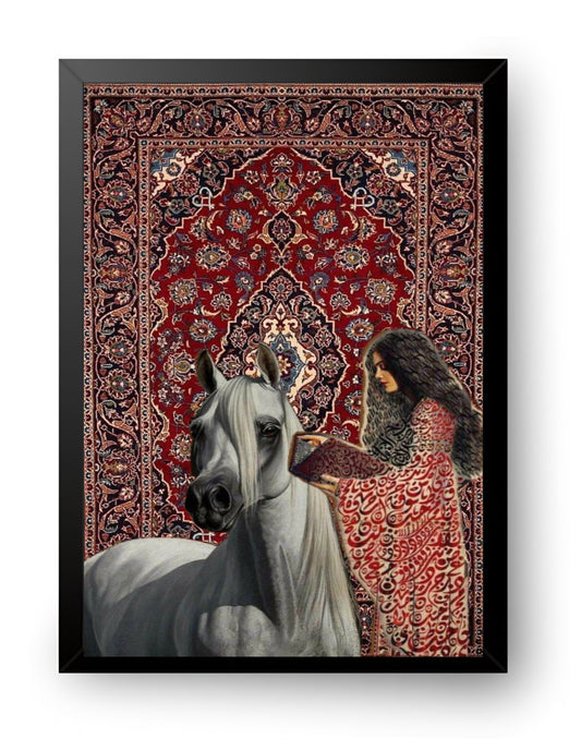 white horse &women