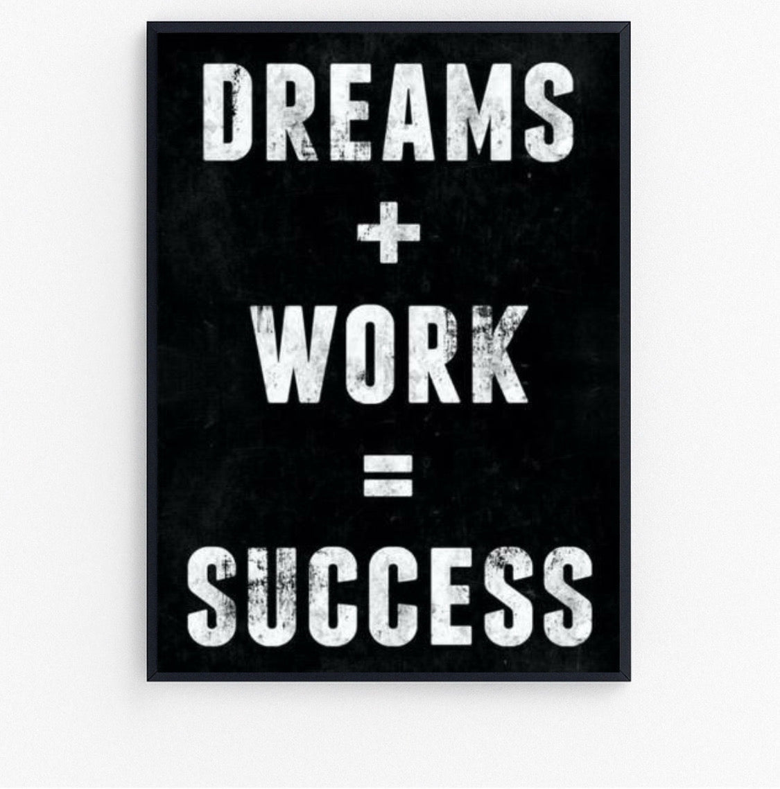 dreams + work = success
