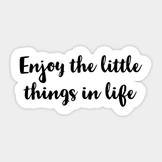 enjoy the little things in life