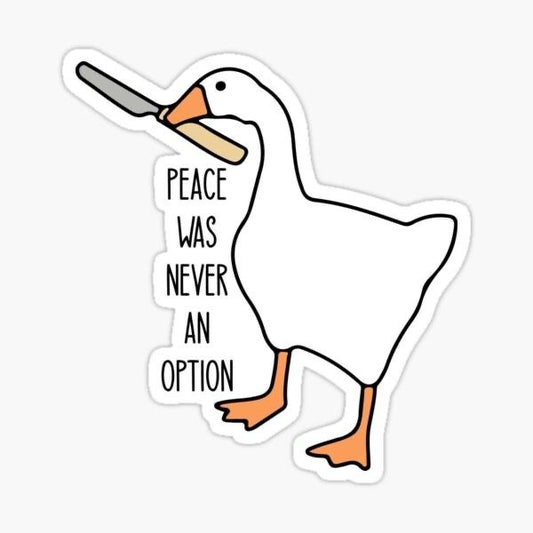 peace was never an option